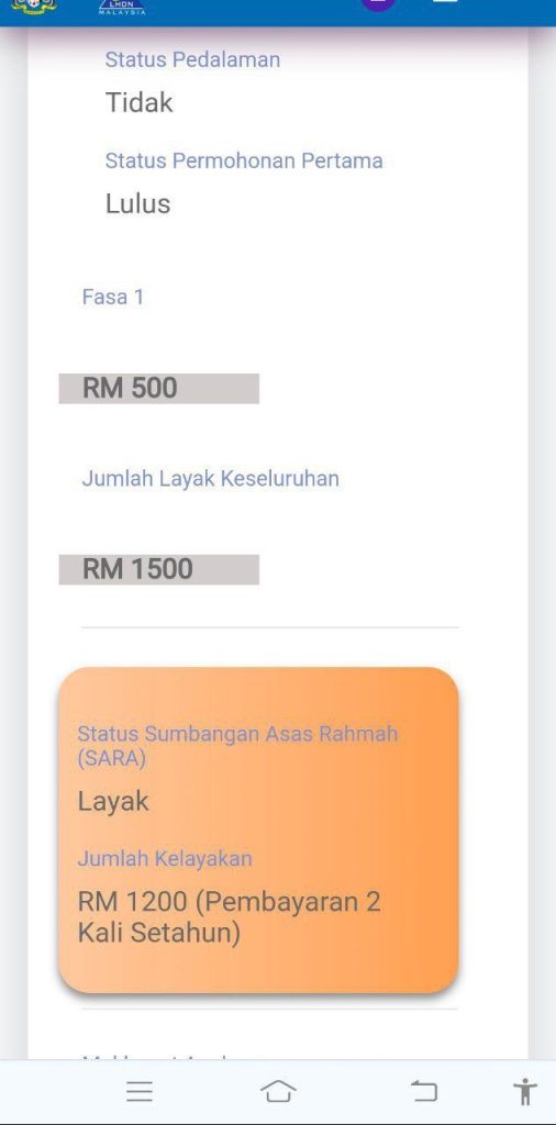 Status Permohonan Pertama _LULUS_ STR Fasa 1 2024
